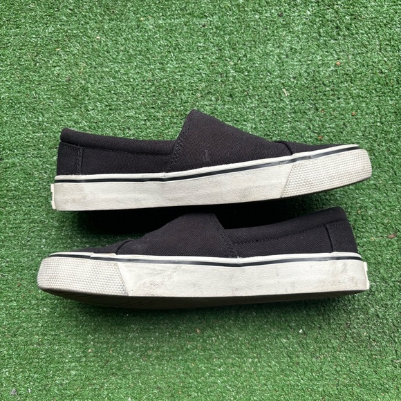 TOMS Alpargata Fenix Slip On Mens Black Canvas Casual Shoes Size W 6.5 - Picture 3 of 7
